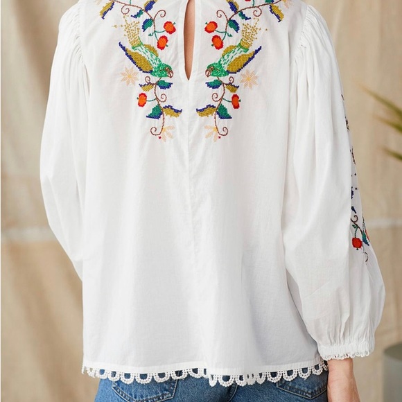 Farm Rio “Pitanga Embroidery Blouse”. New with tags from Sundance. - Picture 6 of 13